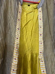 long frock with coat on top of it