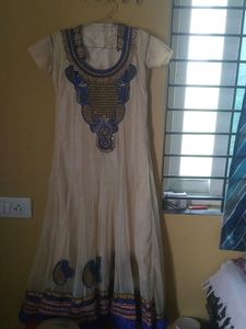 Netted Long Anarkali Kurta