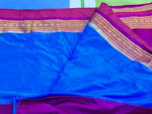 Blue Sari with Blouse