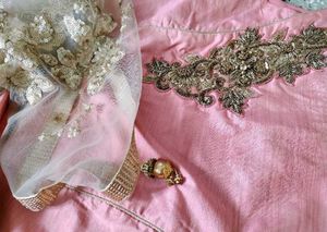 Pink Silk Bridal Lehenga Choli