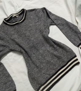 Stylish Grey Knit Sweater