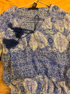 Blue Patterned Dress