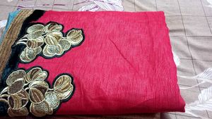 Elegant Pink Saree with Blouse