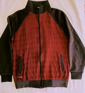 Stylish Maroon & Charcoal Jacket