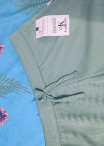 Sage Green Ribbed Knit Shorts
