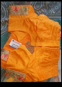New Mustard Heavy Work Saree