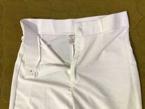 White Highwaisted Straight Fit Trouser