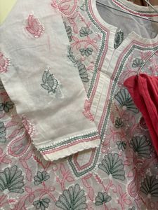 Elegant Chicken Kari Kurta Set