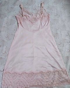 Vintage Pink Lace Slip Dress