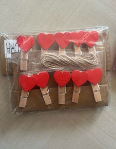 Heart Clothespins - Photo &amp; Card Holders
