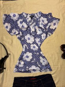 °❀⋆.ೃ࿔*:･y2k floral top °❀⋆.ೃ࿔*:･