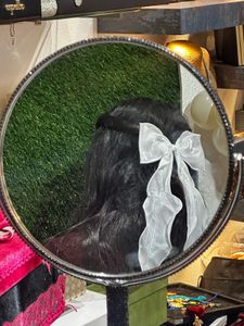 Elegant White Bow Hair Tie