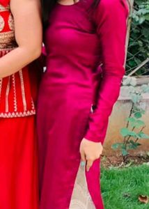 Wine Kurta Set Women