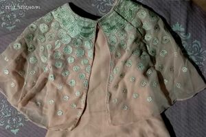 Peach😍 Embroidered Kurta Set