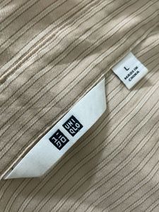 Pintresty Beige Formal UNIQLO Shirt