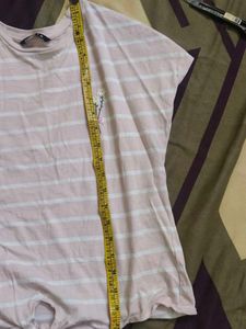 Striped Tee with Floral Detail