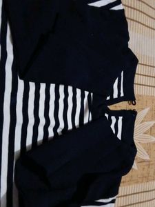 Striped Dress with Cropped Jacket