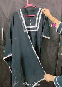 Black Colour Very Beautiful Kurti Pant With Dupatt