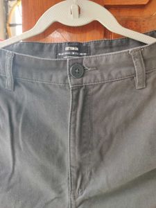High Waist Wide Leg Twill Pant