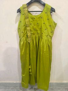 Green shiny anarkali