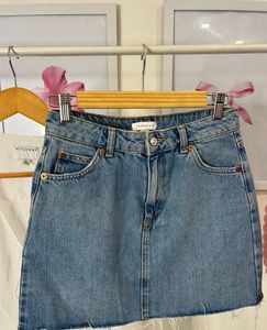 Topshop Denim Mini Skirt