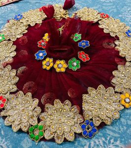 Laddu Gopal Fancy Net Dress Size 6,7,8 Only 1 Dres