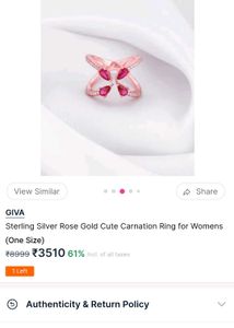 GIVA Carnation Rose Gold Ring