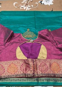 Silk Saree with Embellished Blouse