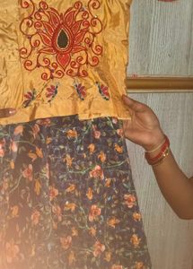 Embroidered Yellow Top