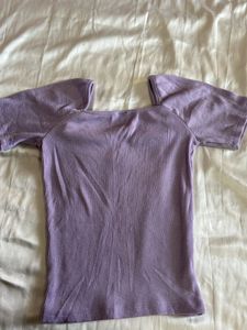 Ribbed Square Neck Top