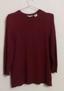 Burgundy Long Sleeve Top