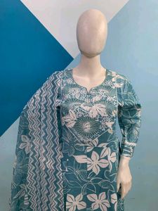 Cotton Kurta Set With Dupatta