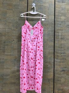 Pink Slit Dress