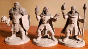 collection of seven hero miniatures,