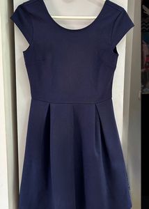 Navy Fit & Flare Mini Dress