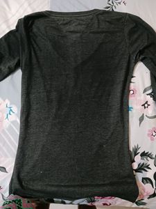 Grey Full Sleeves Pre Winter Top