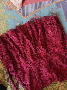 Burgundy Lace Skirt
