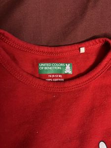 Benetton Baby Red Graphic Tee