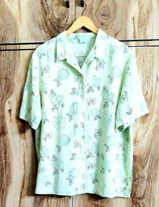 Light Green Cotton Shirt Size-42
