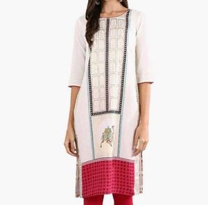 Aurelia Women&#39;s Cotton Straight Fit Kurta