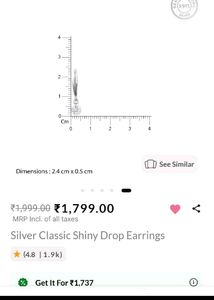 Giva Silver Drop Earring