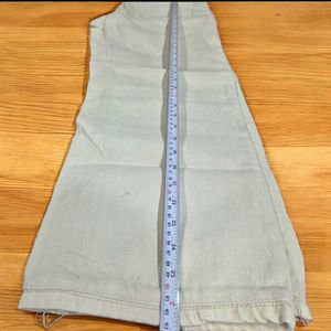 Cream High-Waist Wide-Leg Denim Jeans for Women