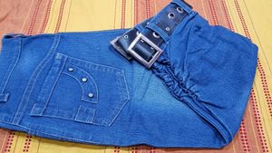 Belted Blue Jeans