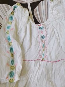 White Embroidered Dress