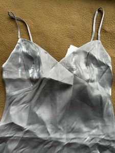 H&amp;M Silver Slip Dress