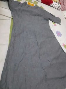 Grey Embroidered Kurta