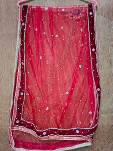 Red Embroidered Lehenga Skirt