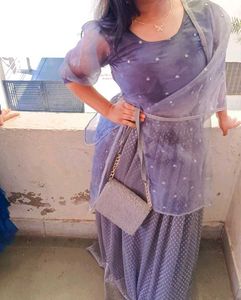 Grey Lehenga With Choli
