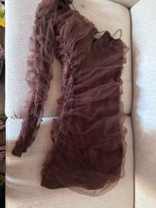 ZARA TULLE ONE SHOULDER DRESS