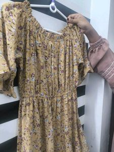 Floral Off-Shoulder Ruffle Dress